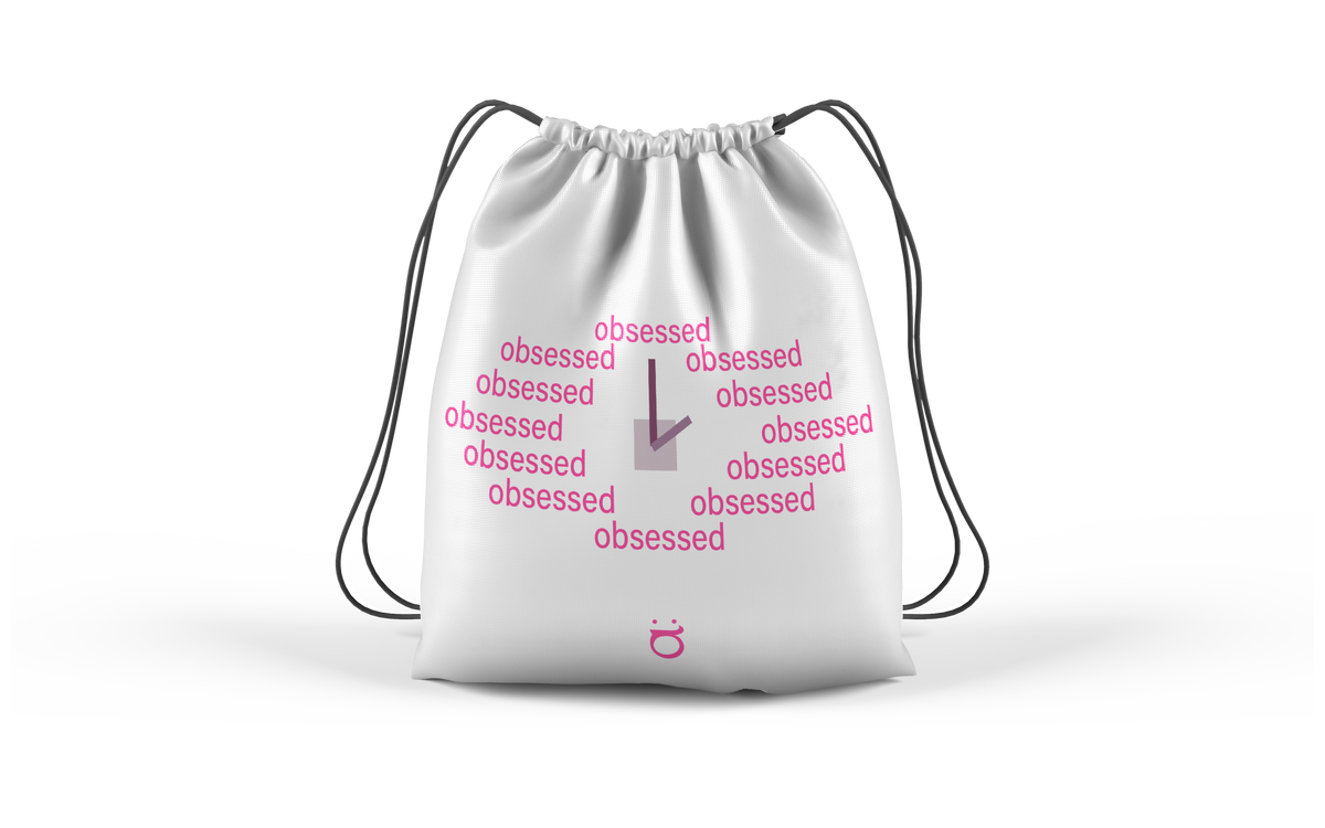 OBSESSED — DRAWSTRING BAG